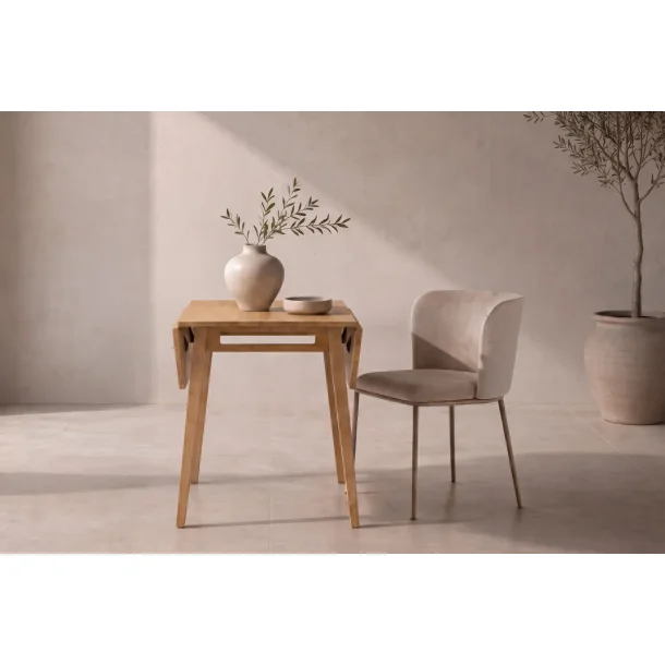 Atlas - Spisebord med klapper i lys tr�look, 60 x 60 (105) cm.