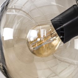 Lille rund LED pre i ravfarvet glas