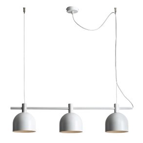 Tudor - Taklampa i vit metall med tre skrmar