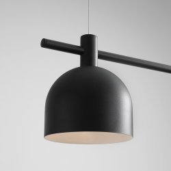 Tudor - Loftlampe i sort metal med tre skrme
