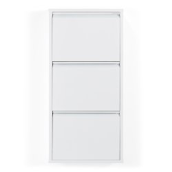 Zapato - Skoskab med 3 rum - hvid metal