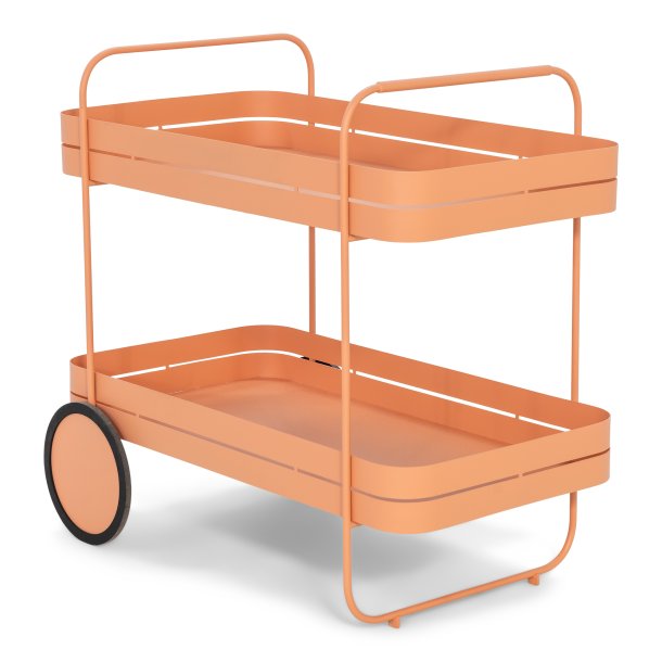 Carrito - Serveringsvogn i orange farvet metal