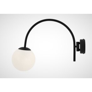 Novus - Vglampe i sort metal og glas