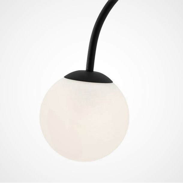 Novus - Vglampe i sort metal og glas