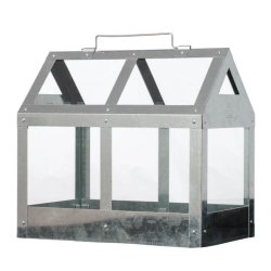 Calinornia lille vksthus i galvaniseret stl, 38 x 24 x 36,5 cm
