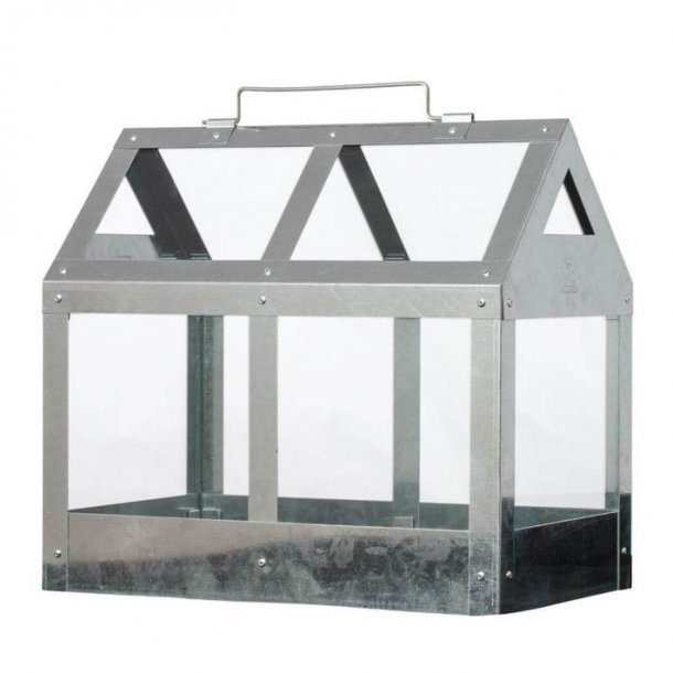 Calinornia lille vksthus i galvaniseret stl, 38 x 24 x 36,5 cm