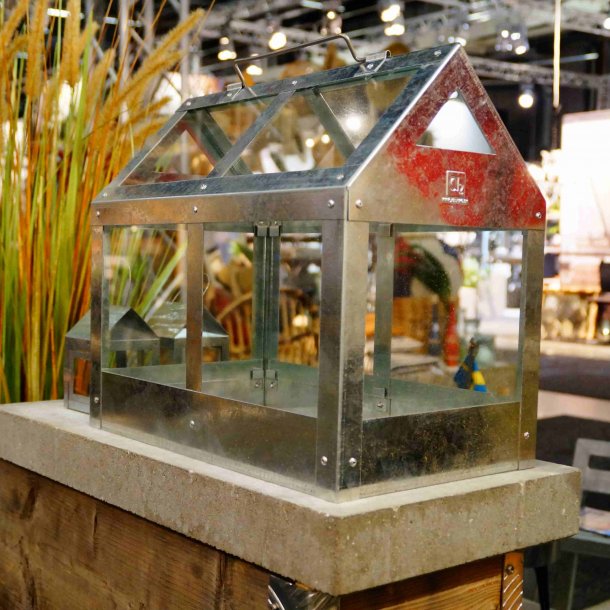 Calinornia lille vksthus i galvaniseret stl, 38 x 24 x 36,5 cm