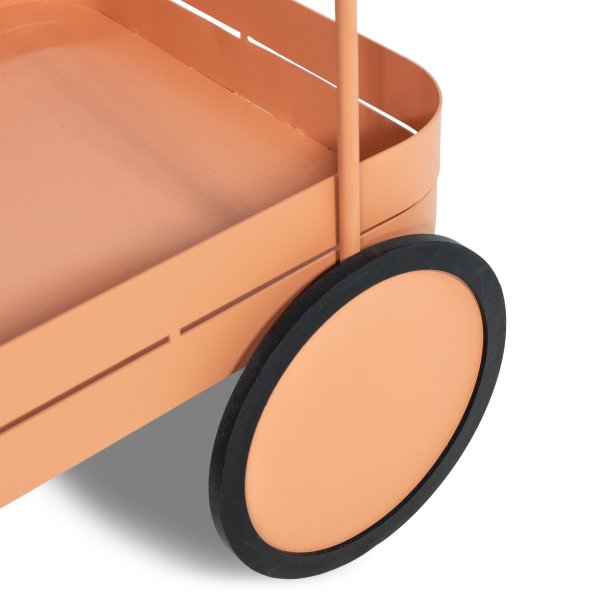 Carrito - Serveringsvogn i orange farvet metal