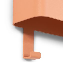 Alhamba - Knagerkke med hylde i lys orange metal, fem knager