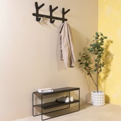 Compacto - Knager�kke i sort metal, bredde 66 cm.