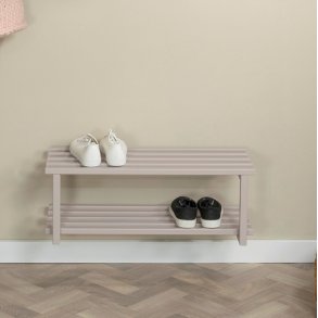 Razor - Skohylla i silkeslen taupe metall