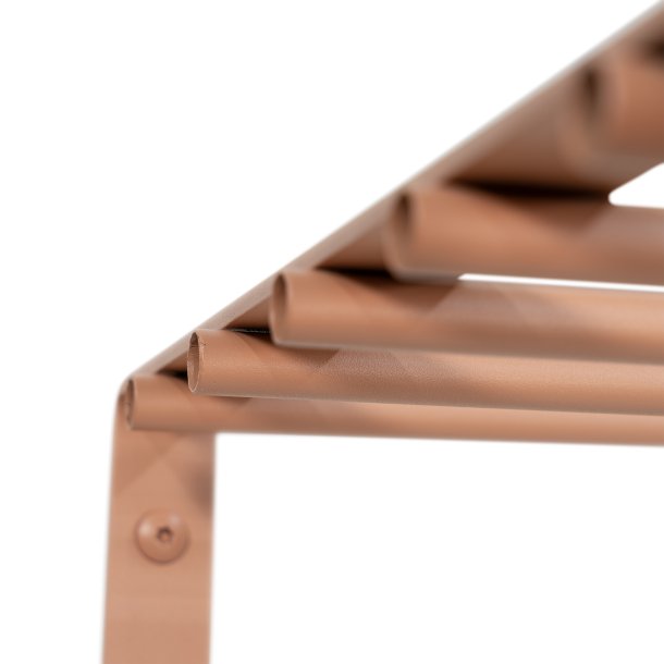 Dinex - Hattehylde i terracotta metal, bredde 100 cm.
