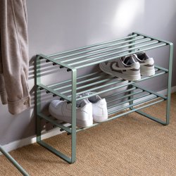 Dinex - Skost�ll i dammgr�n metall, 3 hyllplan, bredd 70 cm