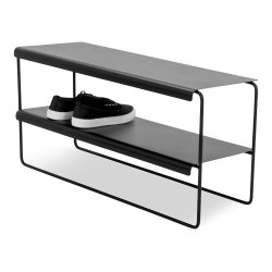 Zoot - Skohylla i svart metall, bredd 73 cm.