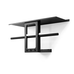 Koons - Hatthylla i svart metall, bredd 70 cm.