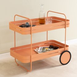 Carrito - Serveringsvogn i orange farvet metal