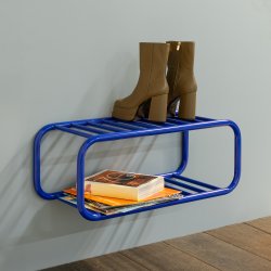 Flash - Skohylde i marinebl metal 