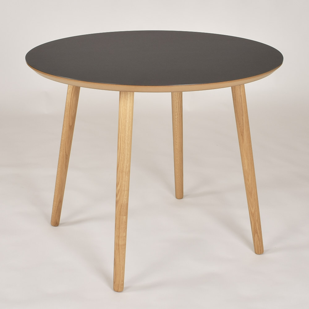 Ronda - Spisebord i linoleumsfarver, ø 90 cm. - Nordiske designs - enkelt, tidløst og elegant - 3-Nordic